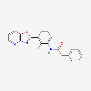 molecular formula C21H17N3O2 B5509511 N-(2-methyl-3-[1,3]oxazolo[4,5-b]pyridin-2-ylphenyl)-2-phenylacetamide 