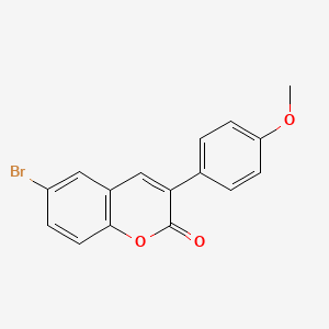 molecular formula C16H11BrO3 B5509541 6-bromo-3-(4-methoxyphenyl)-2H-chromen-2-one 