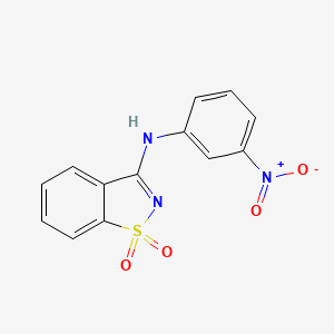 molecular formula C13H9N3O4S B5509556 N-(3-nitrophenyl)-1,2-benzisothiazol-3-amine 1,1-dioxide 