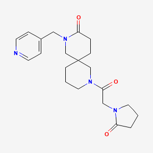 8-[(2-oxopyrrolidin-1-yl)acetyl]-2-(pyridin-4-ylmethyl)-2,8-diazaspiro[5.5]undecan-3-one