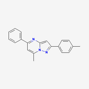 molecular formula C20H17N3 B5509581 7-methyl-2-(4-methylphenyl)-5-phenylpyrazolo[1,5-a]pyrimidine 