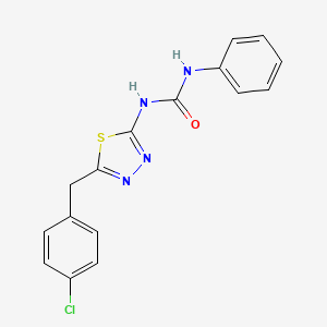 molecular formula C16H13ClN4OS B5509583 N-[5-(4-氯苄基)-1,3,4-噻二唑-2-基]-N'-苯基脲 