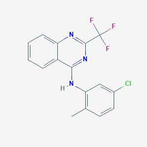 molecular formula C16H11ClF3N3 B5509602 N-(5-chloro-2-methylphenyl)-2-(trifluoromethyl)-4-quinazolinamine 