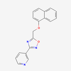molecular formula C18H13N3O2 B5509612 3-{5-[(1-naphthyloxy)methyl]-1,2,4-oxadiazol-3-yl}pyridine 
