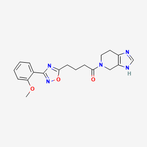 molecular formula C19H21N5O3 B5509619 5-{4-[3-(2-methoxyphenyl)-1,2,4-oxadiazol-5-yl]butanoyl}-4,5,6,7-tetrahydro-1H-imidazo[4,5-c]pyridine 