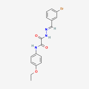 molecular formula C17H16BrN3O3 B5509629 2-[2-(3-bromobenzylidene)hydrazino]-N-(4-ethoxyphenyl)-2-oxoacetamide 