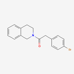 molecular formula C17H16BrNO B5509632 2-[(4-bromophenyl)acetyl]-1,2,3,4-tetrahydroisoquinoline CAS No. 6602-96-6
