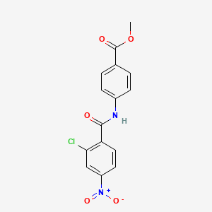 molecular formula C15H11ClN2O5 B5509653 methyl 4-[(2-chloro-4-nitrobenzoyl)amino]benzoate 