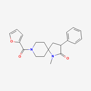 molecular formula C20H22N2O3 B5509676 8-(2-furoyl)-1-methyl-3-phenyl-1,8-diazaspiro[4.5]decan-2-one 
