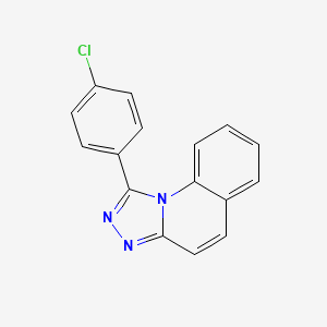 molecular formula C16H10ClN3 B5509690 1-(4-chlorophenyl)[1,2,4]triazolo[4,3-a]quinoline 