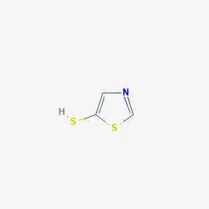 molecular formula C3H3NS2 B055097 5-Thiazolethiol CAS No. 120405-09-6