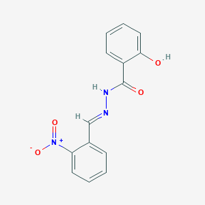 molecular formula C14H11N3O4 B5509711 2-hydroxy-N'-(2-nitrobenzylidene)benzohydrazide 