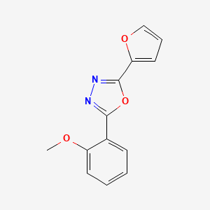 molecular formula C13H10N2O3 B5509719 2-(2-furyl)-5-(2-methoxyphenyl)-1,3,4-oxadiazole 