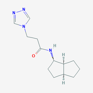 molecular formula C13H20N4O B5509727 N-[(1S*,3aS*,6aS*)-octahydropentalen-1-yl]-3-(4H-1,2,4-triazol-4-yl)propanamide 