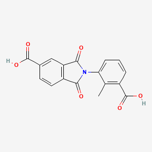 molecular formula C17H11NO6 B5509767 2-(3-carboxy-2-methylphenyl)-1,3-dioxo-5-isoindolinecarboxylic acid 