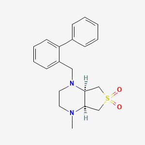 (4aS*,7aR*)-1-(2-biphenylylmethyl)-4-methyloctahydrothieno[3,4-b]pyrazine 6,6-dioxide