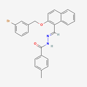 N'-({2-[(3-bromobenzyl)oxy]-1-naphthyl}methylene)-4-methylbenzohydrazide