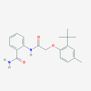 molecular formula C20H24N2O3 B5509809 2-{[(2-tert-butyl-4-methylphenoxy)acetyl]amino}benzamide 