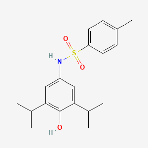 molecular formula C19H25NO3S B5509834 N-(4-hydroxy-3,5-diisopropylphenyl)-4-methylbenzenesulfonamide 
