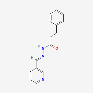 molecular formula C15H15N3O B5509847 3-phenyl-N'-(3-pyridinylmethylene)propanohydrazide 