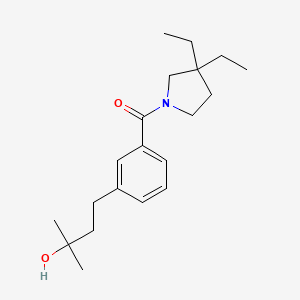 molecular formula C20H31NO2 B5509858 4-{3-[(3,3-diethyl-1-pyrrolidinyl)carbonyl]phenyl}-2-methyl-2-butanol 
