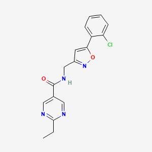 N-{[5-(2-chlorophenyl)-3-isoxazolyl]methyl}-2-ethyl-5-pyrimidinecarboxamide