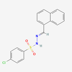 molecular formula C17H13ClN2O2S B5509901 4-chloro-N'-(1-naphthylmethylene)benzenesulfonohydrazide 