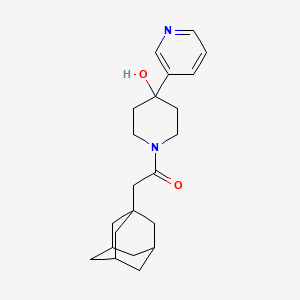 molecular formula C22H30N2O2 B5509931 1-(1-金刚烷基乙酰基)-4-(3-吡啶基)-4-哌啶醇 