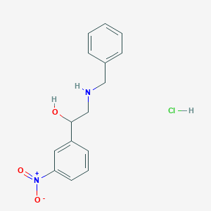 molecular formula C15H17ClN2O3 B5509937 2-(benzylamino)-1-(3-nitrophenyl)ethanol hydrochloride 