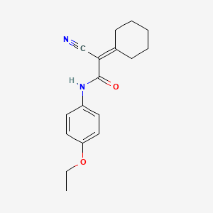 molecular formula C17H20N2O2 B5509941 2-氰基-2-环己亚甲基-N-(4-乙氧苯基)乙酰胺 