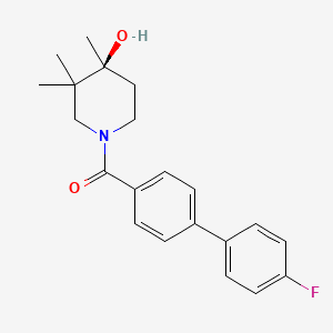 molecular formula C21H24FNO2 B5509977 [4-(4-fluorophenyl)phenyl]-[(4S)-4-hydroxy-3,3,4-trimethylpiperidin-1-yl]methanone 