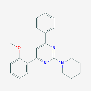 molecular formula C22H23N3O B5509981 4-(2-methoxyphenyl)-6-phenyl-2-(1-piperidinyl)pyrimidine 