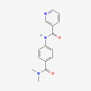 molecular formula C15H15N3O2 B5510001 N-{4-[(dimethylamino)carbonyl]phenyl}nicotinamide 