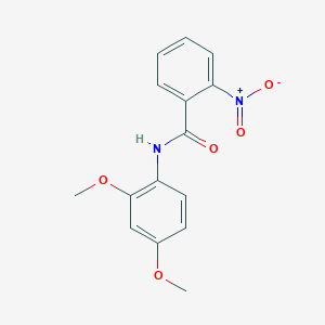 molecular formula C15H14N2O5 B5510047 N-(2,4-dimethoxyphenyl)-2-nitrobenzamide 