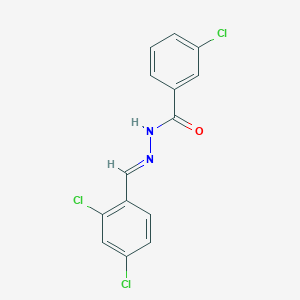molecular formula C14H9Cl3N2O B5510052 3-氯-N'-(2,4-二氯苄叉)-苯甲酰腙 