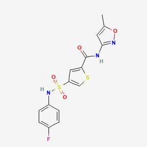 4-{[(4-fluorophenyl)amino]sulfonyl}-N-(5-methyl-3-isoxazolyl)-2-thiophenecarboxamide