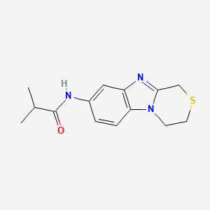 molecular formula C14H17N3OS B5510072 N-(3,4-dihydro-1H-[1,4]thiazino[4,3-a]benzimidazol-8-yl)-2-methylpropanamide 