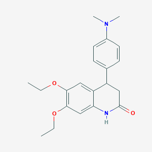 4-[4-(dimethylamino)phenyl]-6,7-diethoxy-3,4-dihydro-2(1H)-quinolinone