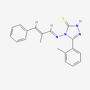 5-(2-methylphenyl)-4-[(2-methyl-3-phenyl-2-propen-1-ylidene)amino]-4H-1,2,4-triazole-3-thiol
