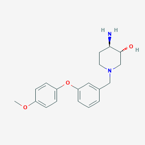 (3R*,4R*)-4-amino-1-[3-(4-methoxyphenoxy)benzyl]piperidin-3-ol