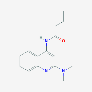 molecular formula C15H19N3O B5510090 N-[2-(dimethylamino)-4-quinolinyl]butanamide 