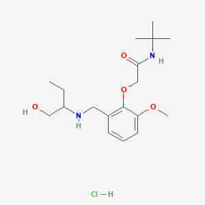 molecular formula C18H31ClN2O4 B5510124 N-(tert-butyl)-2-[2-({[1-(hydroxymethyl)propyl]amino}methyl)-6-methoxyphenoxy]acetamide hydrochloride 