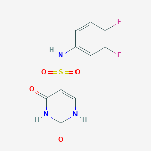molecular formula C10H7F2N3O4S B5510138 N-(3,4-difluorophenyl)-2-hydroxy-6-oxo-1,6-dihydro-5-pyrimidinesulfonamide 