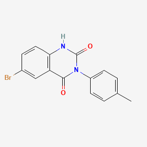molecular formula C15H11BrN2O2 B5510161 6-bromo-3-(4-methylphenyl)-2,4(1H,3H)-quinazolinedione 