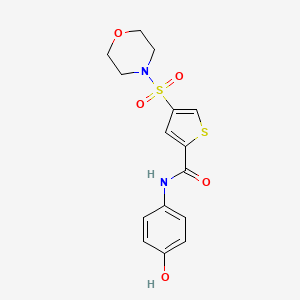 molecular formula C15H16N2O5S2 B5510165 N-(4-hydroxyphenyl)-4-(4-morpholinylsulfonyl)-2-thiophenecarboxamide 