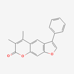 molecular formula C19H14O3 B5510167 5,6-dimethyl-3-phenyl-7H-furo[3,2-g]chromen-7-one 