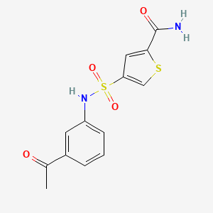 4-{[(3-acetylphenyl)amino]sulfonyl}-2-thiophenecarboxamide