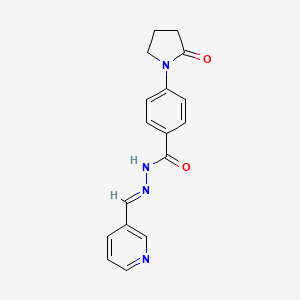 molecular formula C17H16N4O2 B5510207 4-(2-oxo-1-pyrrolidinyl)-N'-(3-pyridinylmethylene)benzohydrazide 