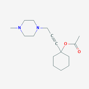 molecular formula C16H26N2O2 B5510224 1-[3-(4-methyl-1-piperazinyl)-1-propyn-1-yl]cyclohexyl acetate CAS No. 312519-76-9