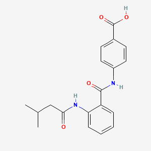 4-({2-[(3-methylbutanoyl)amino]benzoyl}amino)benzoic acid